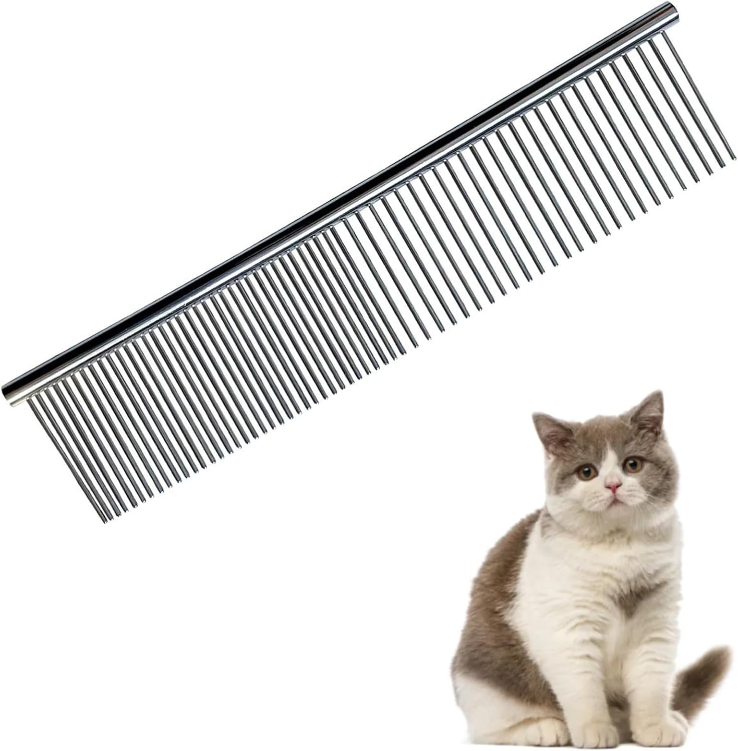 MGI Incorporates Pet Grooming Comb front view for cat undercoat deshedding.