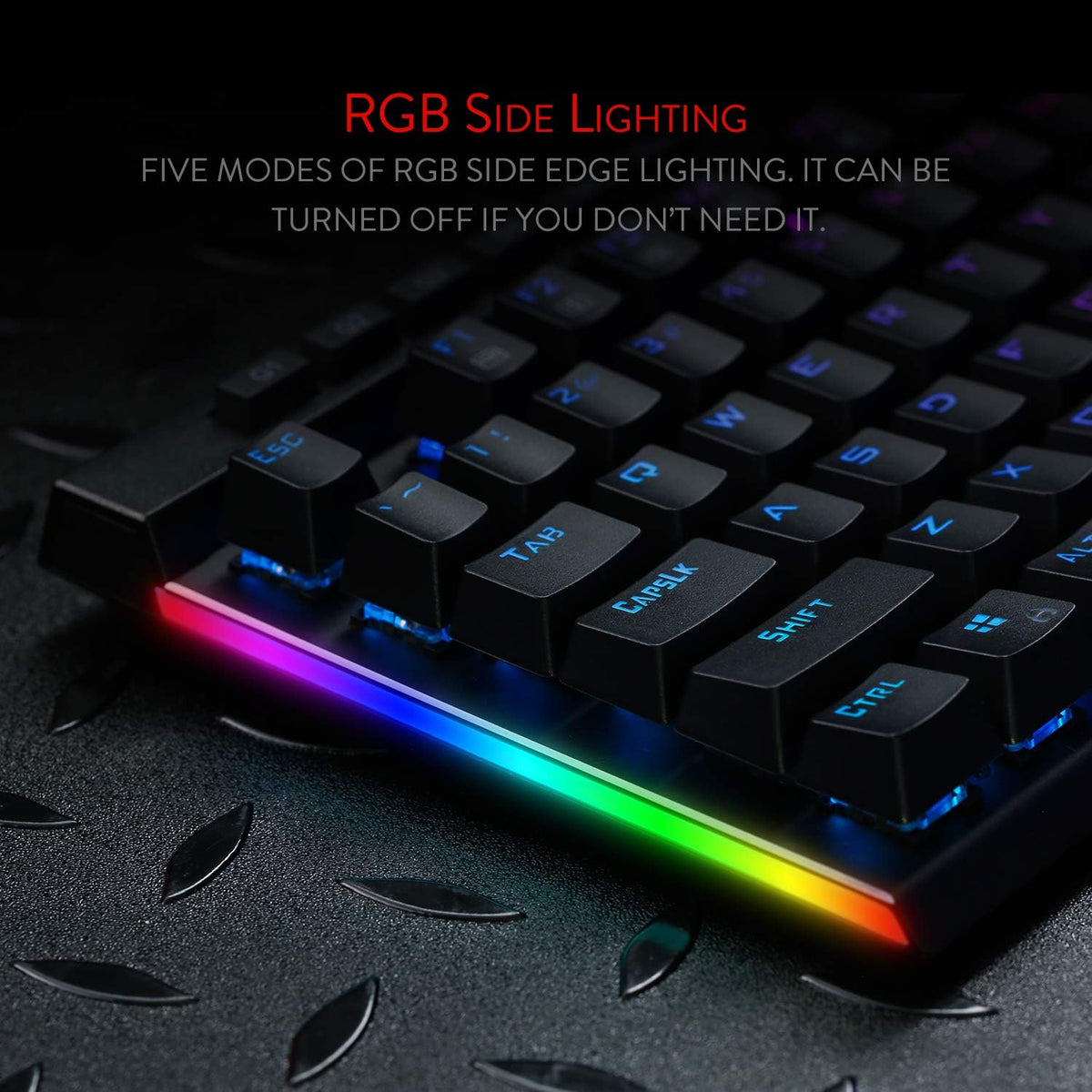 Redragon K580 mechanical keyboard top profile view