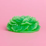 Silky Gem peony shaped kohakutou candy in packaging