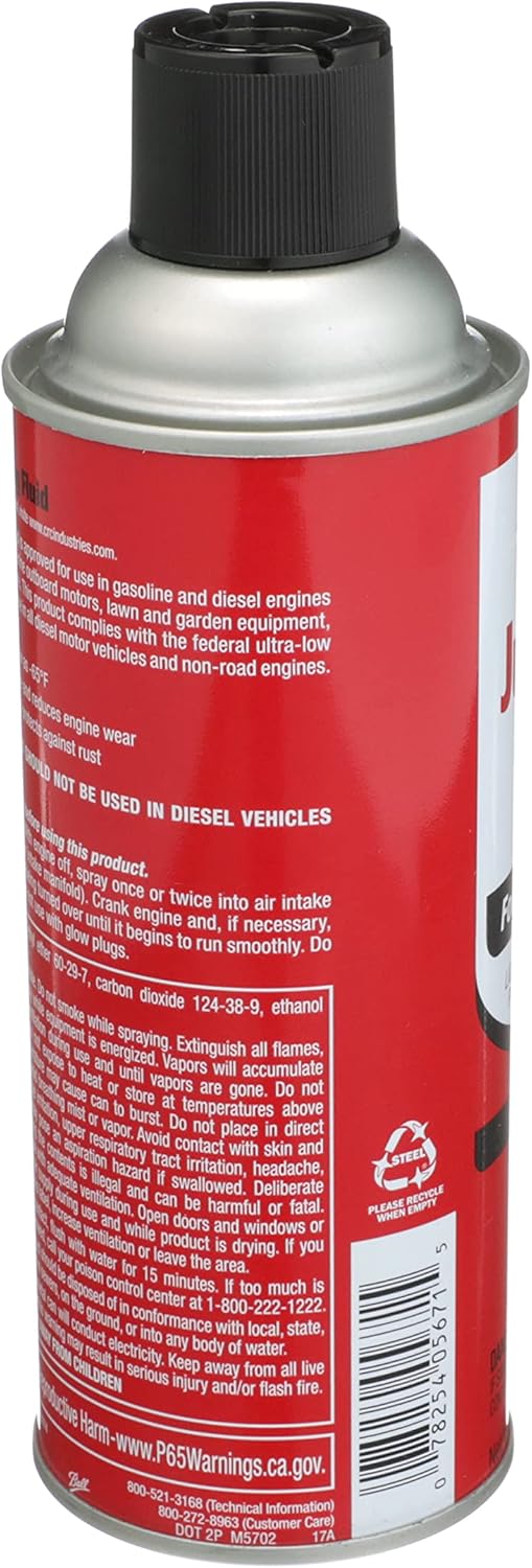 CRC Jump Start Starting Fluid 11 Ounce front view aerosol spray can