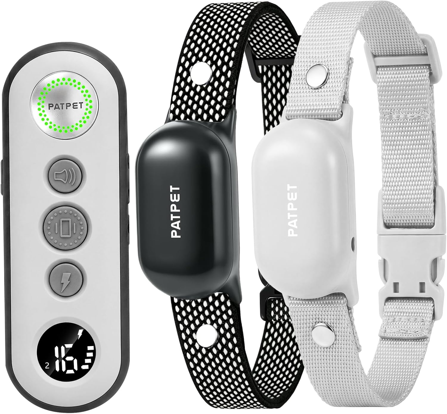 Patpet dog shock collar with remote front view