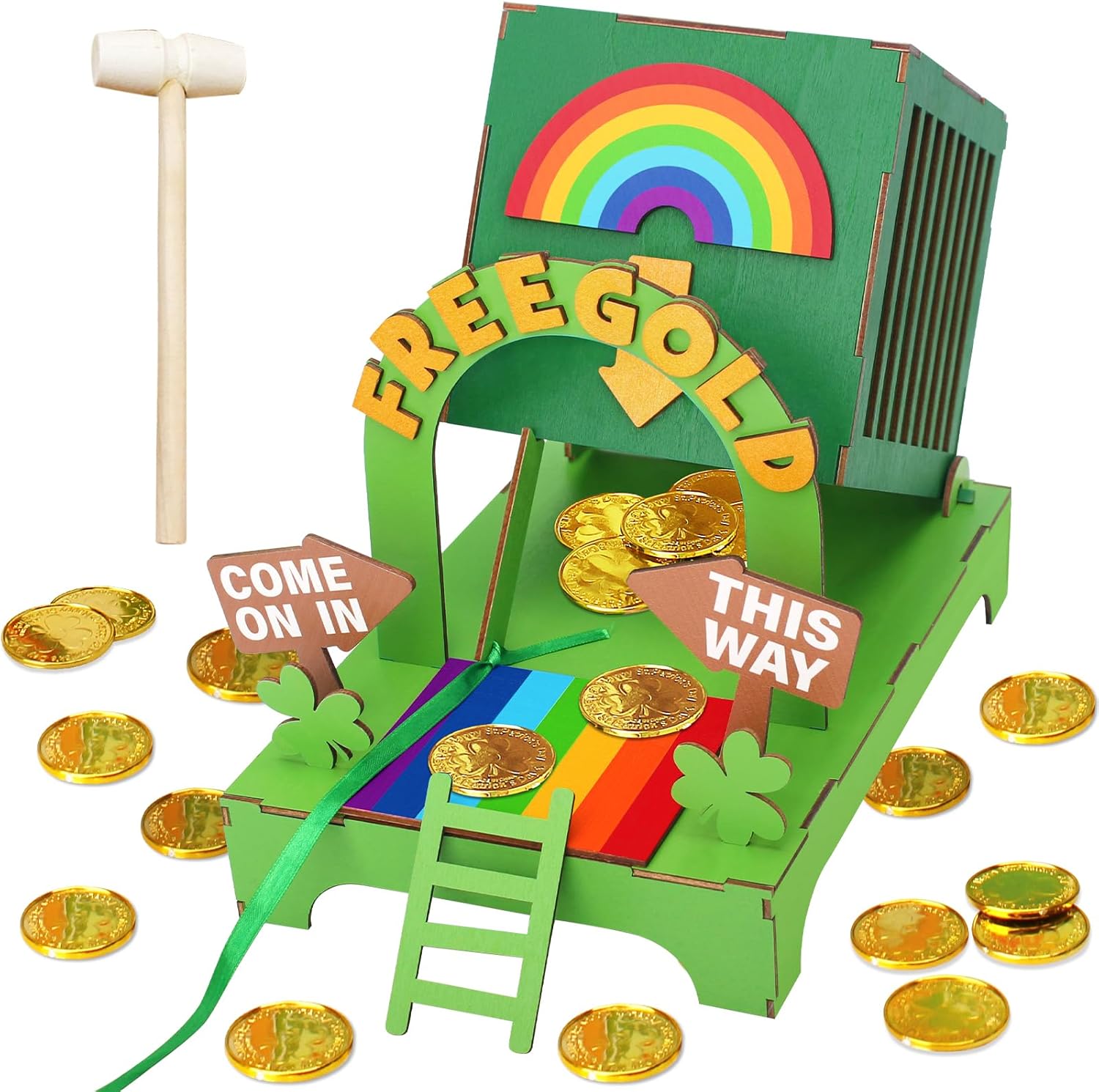 Ofihido wooden leprechaun trap kit fully assembled view