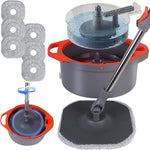 WENGROU Spin Mop and Bucket front view showing dual water separation system