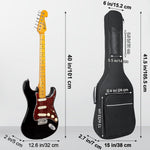 Bottom view of the gig bag highlighting the shockproof rubber protective base