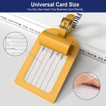 FESAS 3 pack luggage tags close up on texture