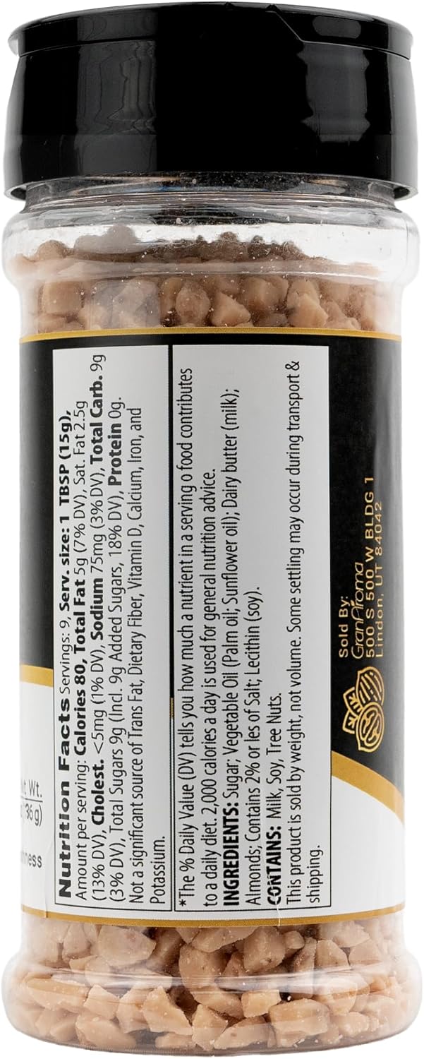GranAroma Toffee Pieces showing rich buttery texture for dessert toppings.