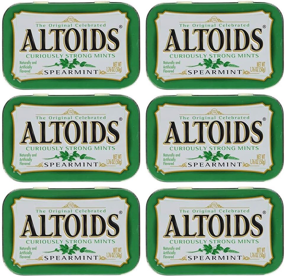 Altoids spearmint mints front view packaging