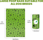 Multi purpose green disposal bags used for hygienic pet cleanup.