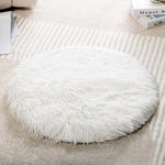 2PCS Round Plush Pet Mat Thin Style Pad Mat for Cats, Small Dogs, Rabbits, Guinea Pigs, Washable Soft Sofa pad, for Crate Cat Tree Tower Window Perch (White, Small (15.8inch) - 2pcs) - Image 11