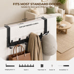 Optish black door hanger mounted on door