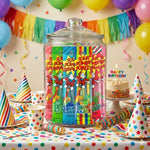 Sour Power non GMO blue raspberry and watermelon sour straws.