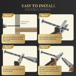 Comparison layout of standard and breakaway installation screws