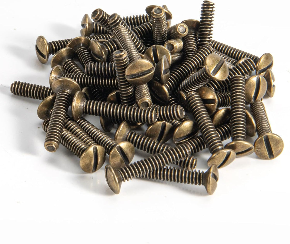 3/8" Long 6-32 Thread, Oval Head Milled Slot Replacement Wall Plate Screws, 50 Pack, White - Image 11