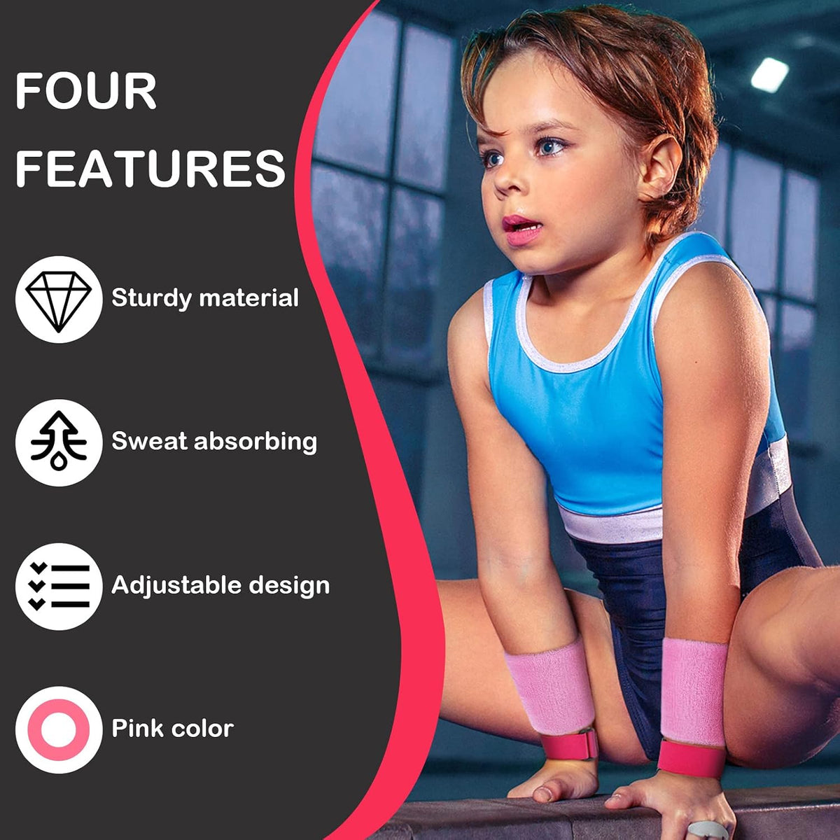 Civaner athletic hand grips and sweatbands set packaged together