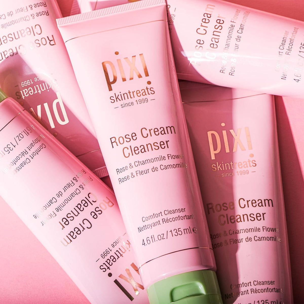 Pixi Beauty Rose Cream Cleanser side profile showing size