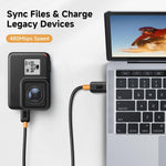 Reversible USB-C connector detail view
