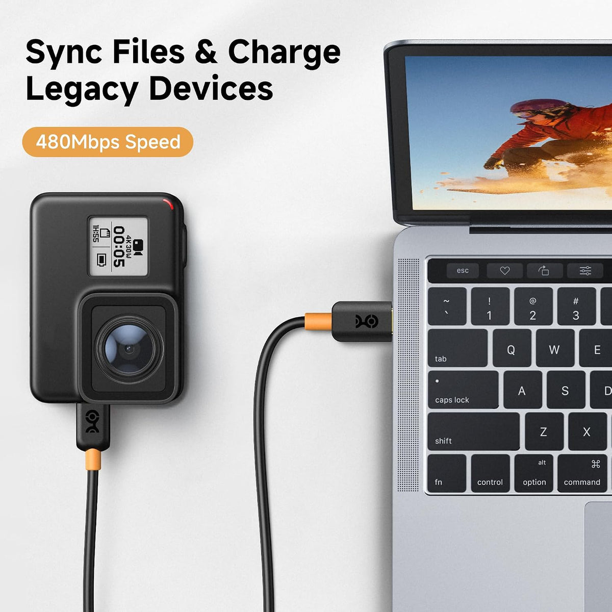 Reversible USB-C connector detail view
