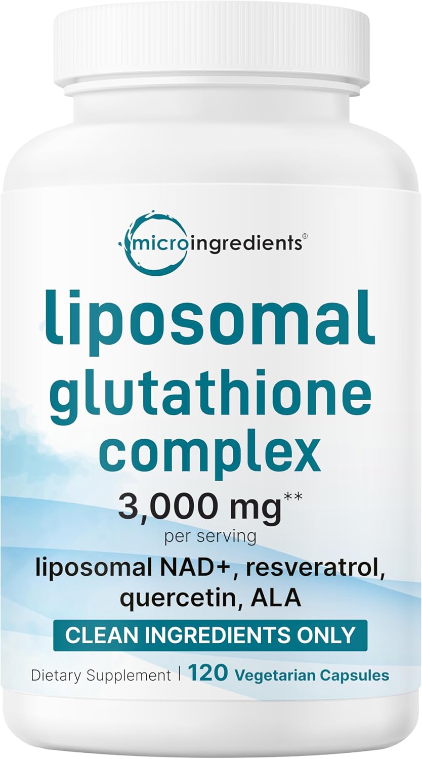 Micro Ingredients Liposomal Reduced Glutathione Complex bottle front view supplement