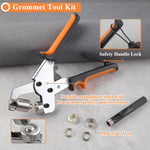 LEONTOOL heavy-duty grommet pliers displaying ergonomic bi-color rubberized grip handles.