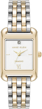Anne Klein women's genuine diamond dial bracelet watch front view luxury timepiece
