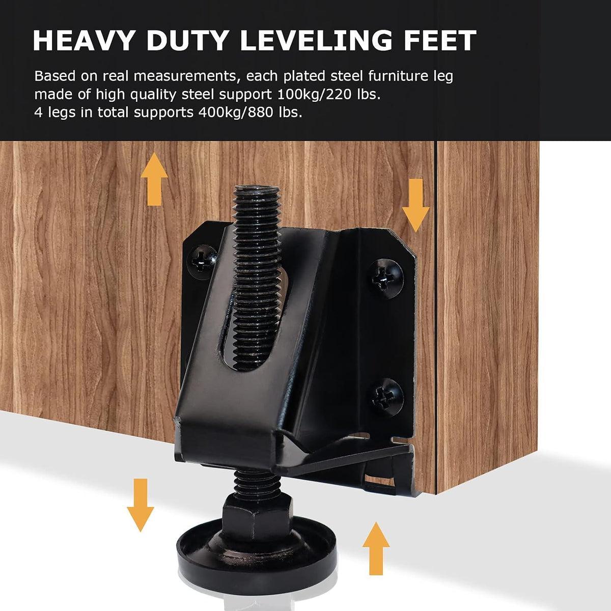 LOSCHEN furniture levelers showing L-shaped bracket design