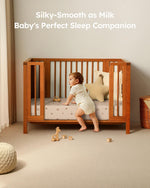 Unnivoll soft microfiber baby sheet angled view