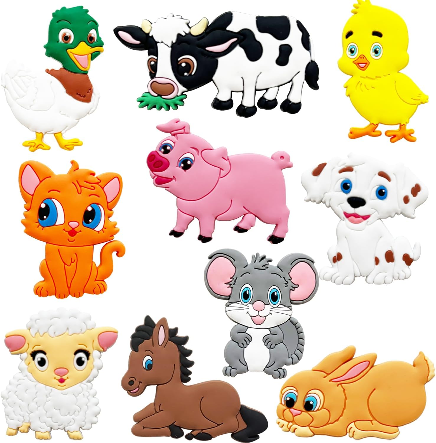 ALNETI farm animal refrigerator magnets front view educational toddler toy