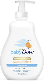 Baby Dove face and body lotion front view bottle