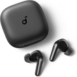 Soundcore P31i wireless earbuds with charging case front view