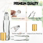 HTHOOOOME 10ml glass bottles with included DIY accessories set