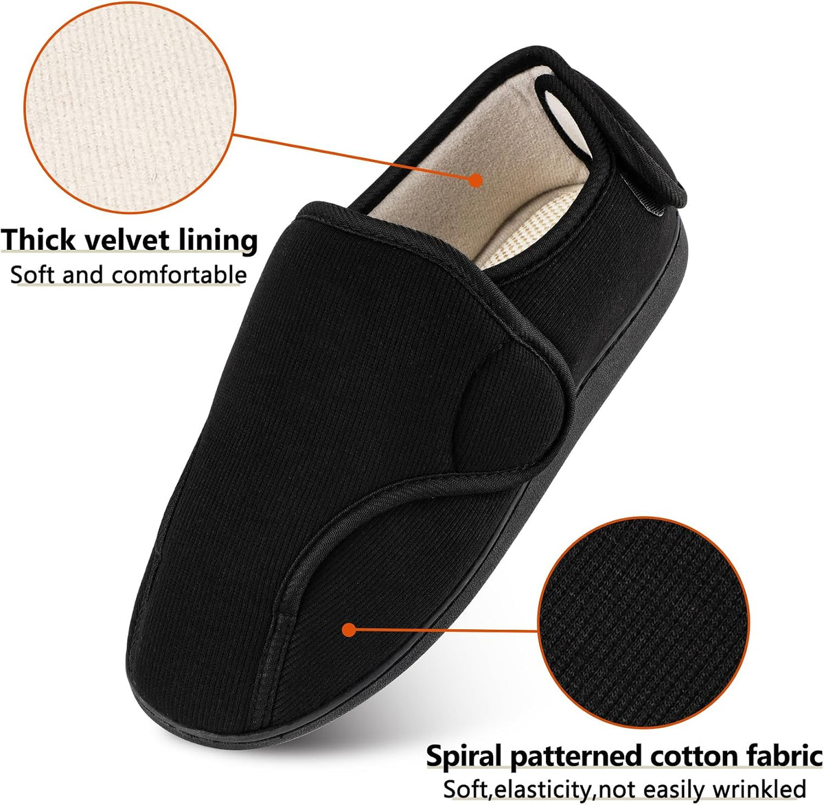 Tiestra memory foam slippers sole detail