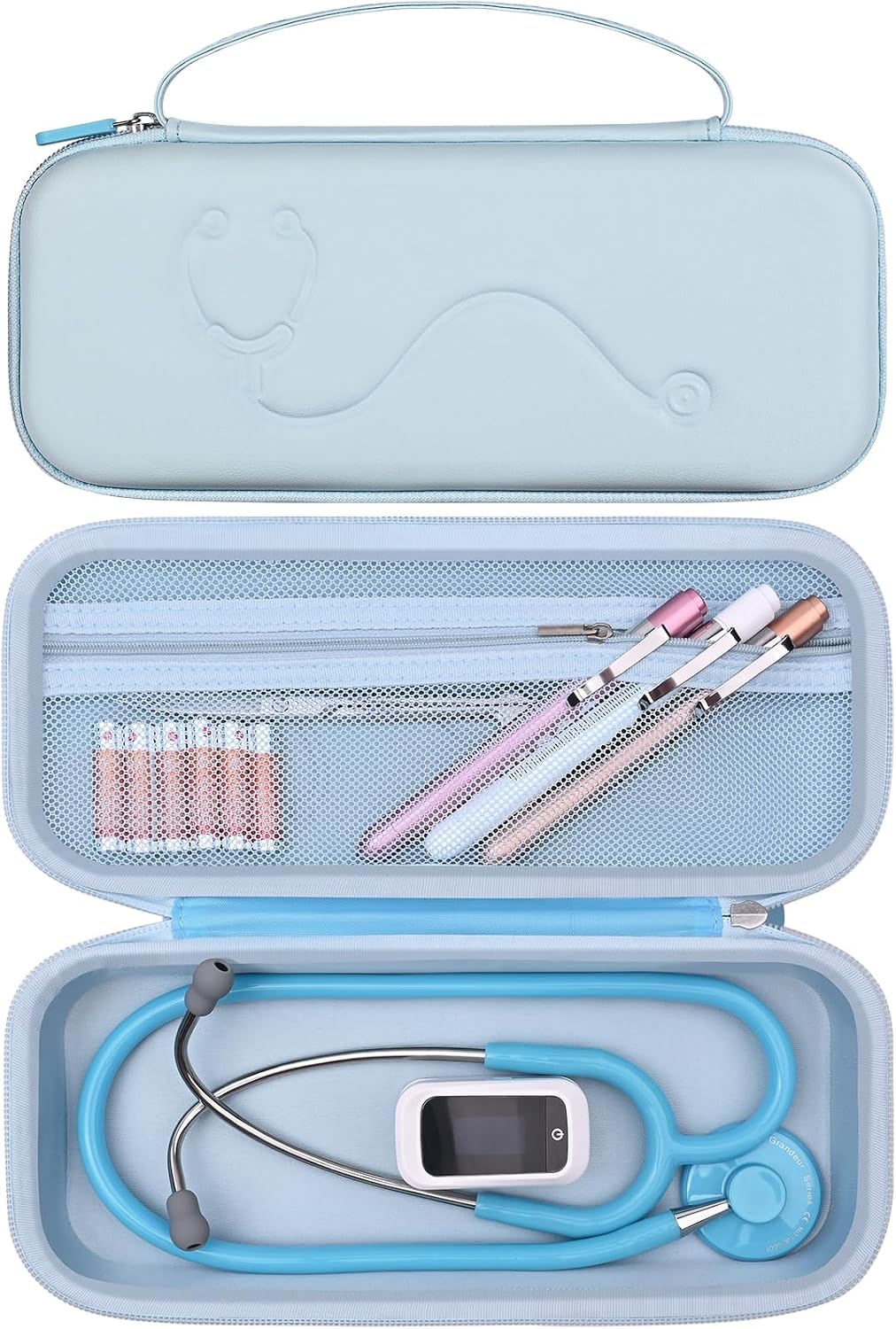 Keefitt portable EVA stethoscope case side profile