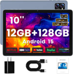 Winsing 10 inch Android tablet front view grey