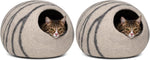 MEOWFIA Cat Cave - Premium Felt Cat Bed Enclosure for Indoor Cats, Handmade Merino Wool (Light Gray, Medium) - Image 9