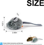 Interactive touch activated squeaking mouse toy with realistic faux fur