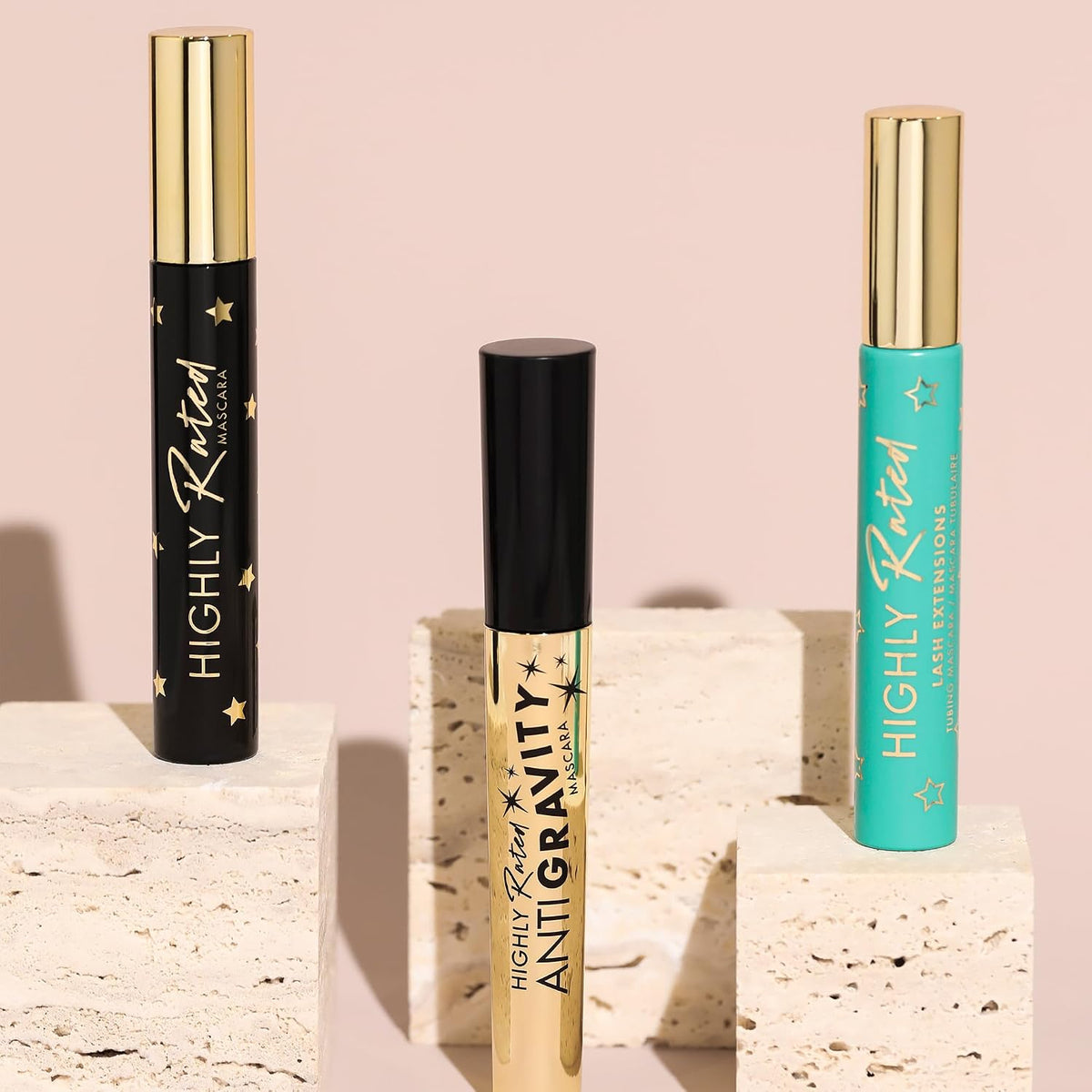 Cruelty free liquid eye makeup tube showing gold star detailing