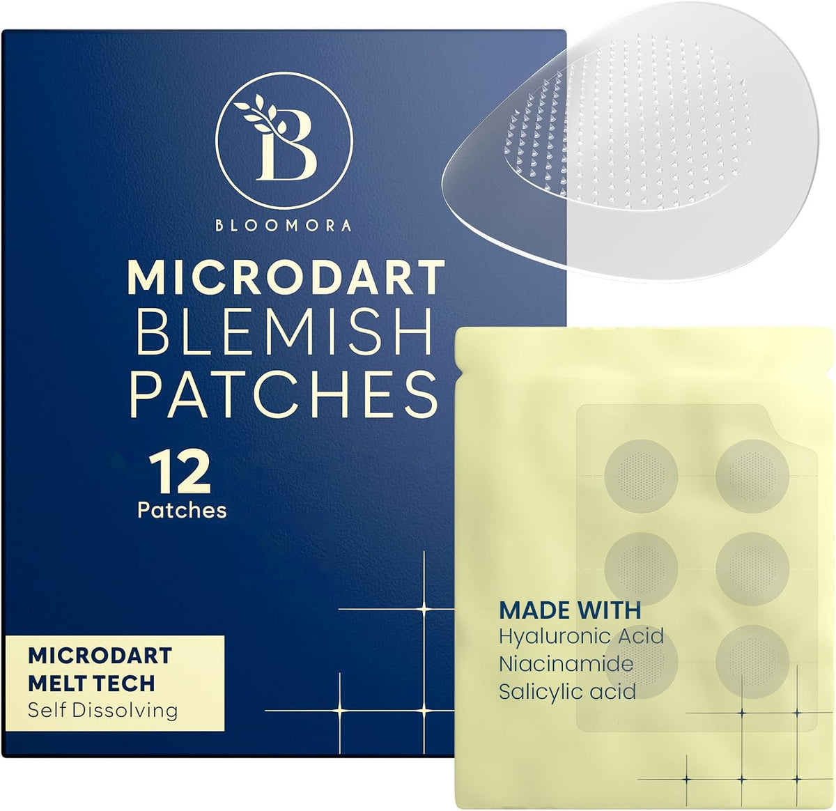 Overnight acne patch ready for application on skin