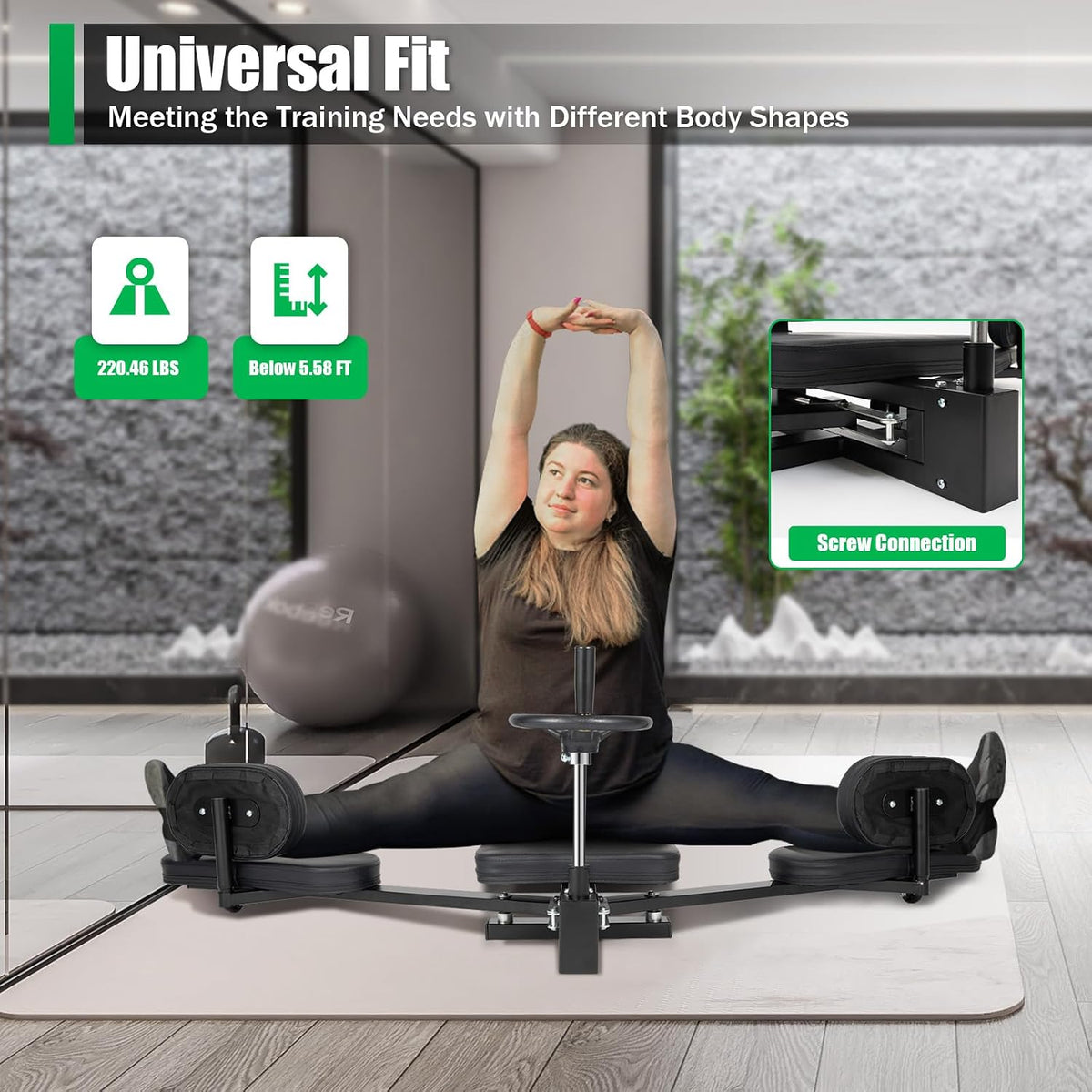 YIPONYT leg stretcher packaged components and accessories