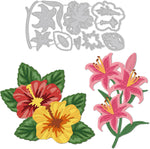 Globleland Hibiscus Lilies Cutting Dies front view packaging