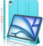 iMieet iPad Air 11 Inch Case M4/M3/M2(2026/2025/2024), iPad Air 5th/4th Generation Case 2022/2020 10.9 Inch with Pencil Holder,Trifold Stand Smart Case with Soft TPU Back(Matcha Green) - Image 15