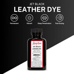 Angelus permanent leather dye packaging and label