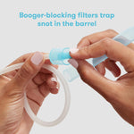 Disposable hygiene filters packaged for baby nasal cleaner