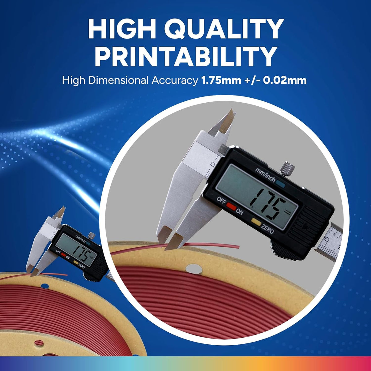 Overture 1kg wine filament wound tightly on cardboard spool