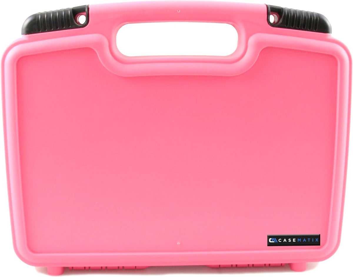 CASEMATIX 30 slot figurine carrying case open view showing pre-cut foam trays
