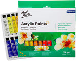 Mont Marte acrylic paint set 24 colours 12ml front view packaging