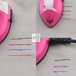 Demonstration of heat disappearing ink using an iron on fabric