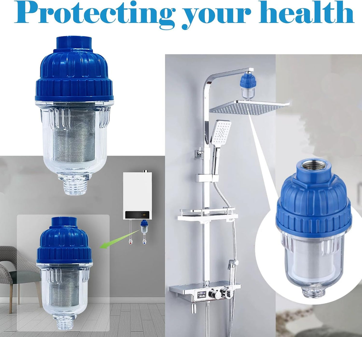 LiXiongBao household water filter packaging and accessories