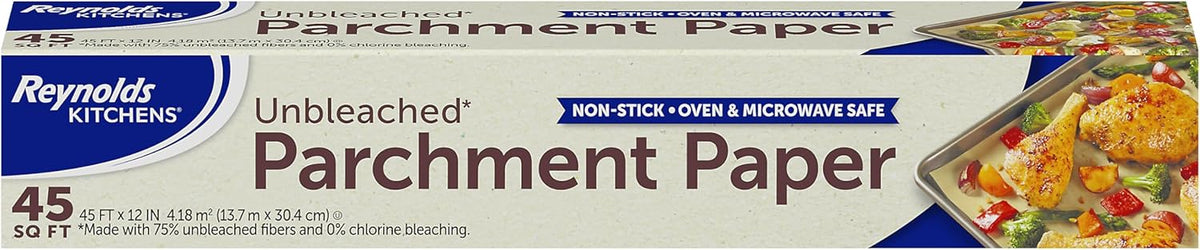 Reynolds unbleached parchment paper roll front view box
