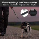 HIHANHAN high strength nylon pet leash being attached to a puppy collar for daily outdoor walking control.
