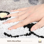 Demonstration of water absorption on Molesun microfiber rug